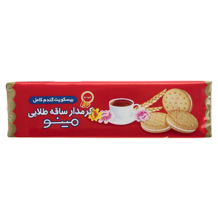 بيسكوئيت كرمدار ساقه طلايي پذيرايي مينو _ 480 گرم - آباج مارکت