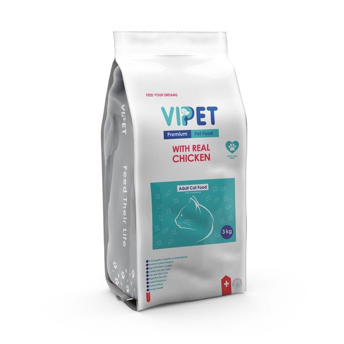 VIPET غذاي خشك سگ توله نژاد كوچك با طعم واقعي مرغ وي پت _ 3 كيلو - آباج مارکت